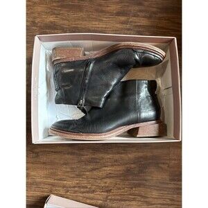 Franco Sarto Women’s Chelsea Boots Black Leather Slip On Ankle Booties Sz 7.5M